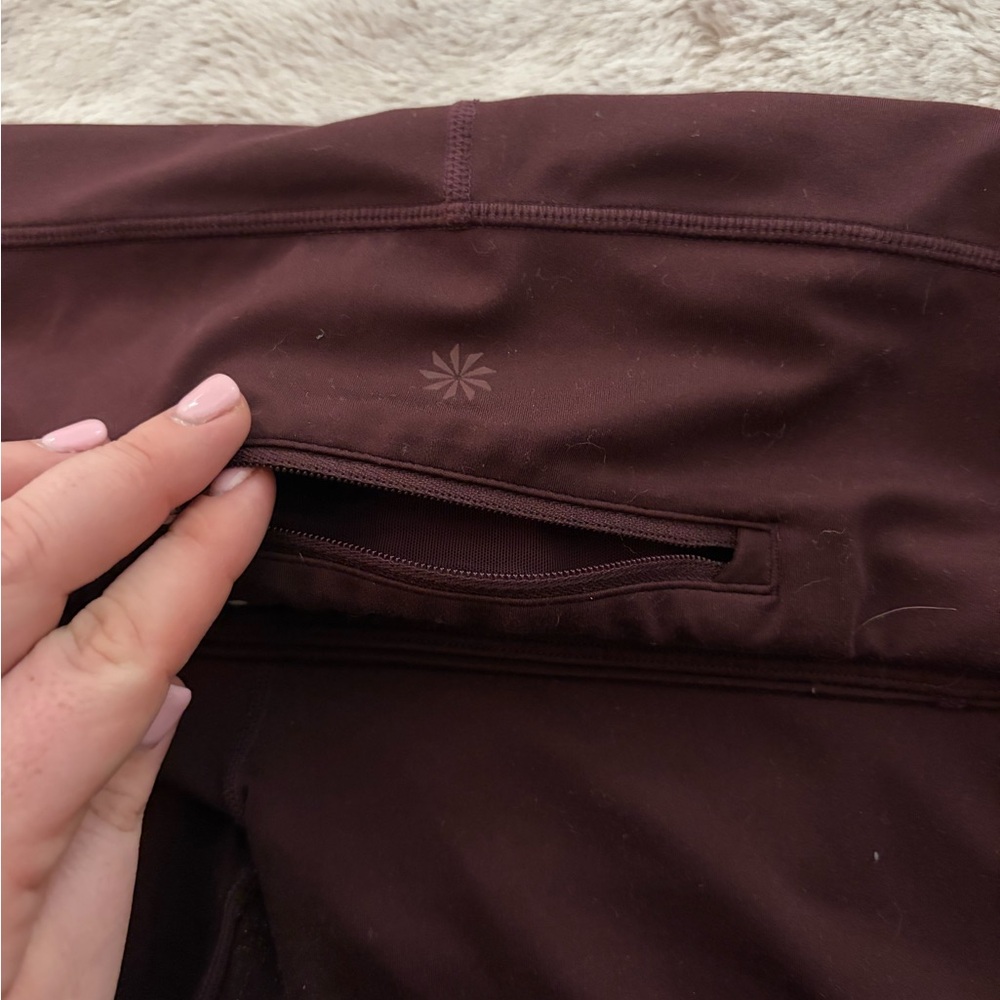 Athleta Deep Burgundy/Maroon Leggings - Picture 4 of 6